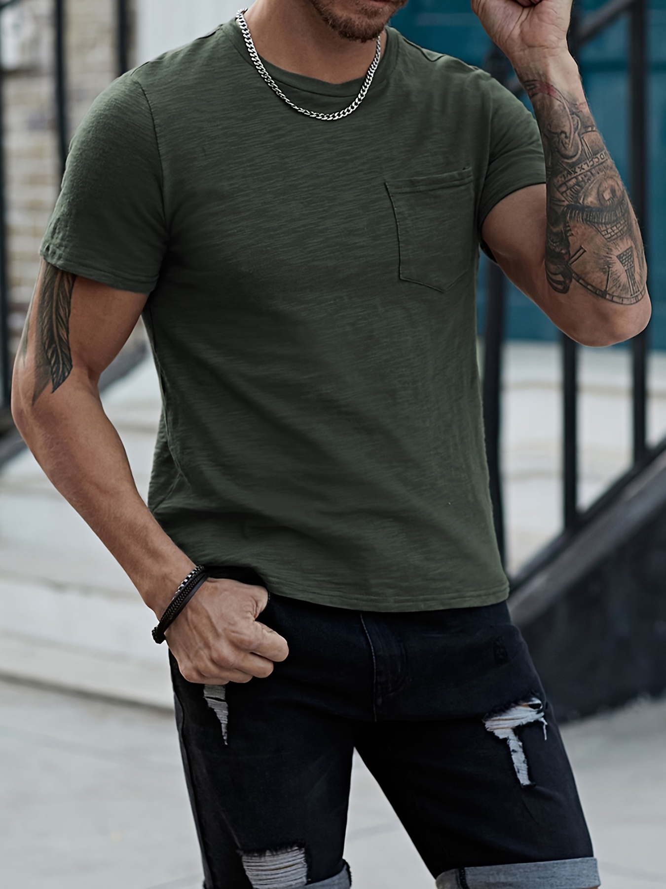  Summer Tshirts for Men Trendy Tee Shirts Solid Color