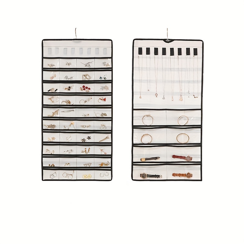 Hanging Jewelry Organizer Double sided Jewelry Rack Necklace - Temu