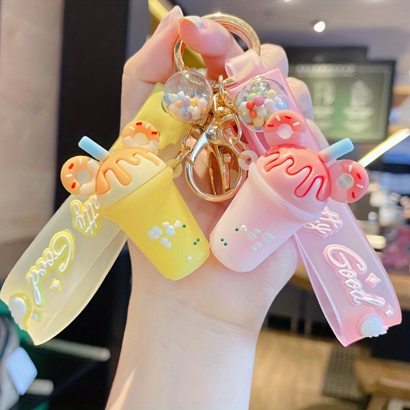 Cute Candy Color Ice Cream Keychain Fun Cartoon Car Pendant - Temu