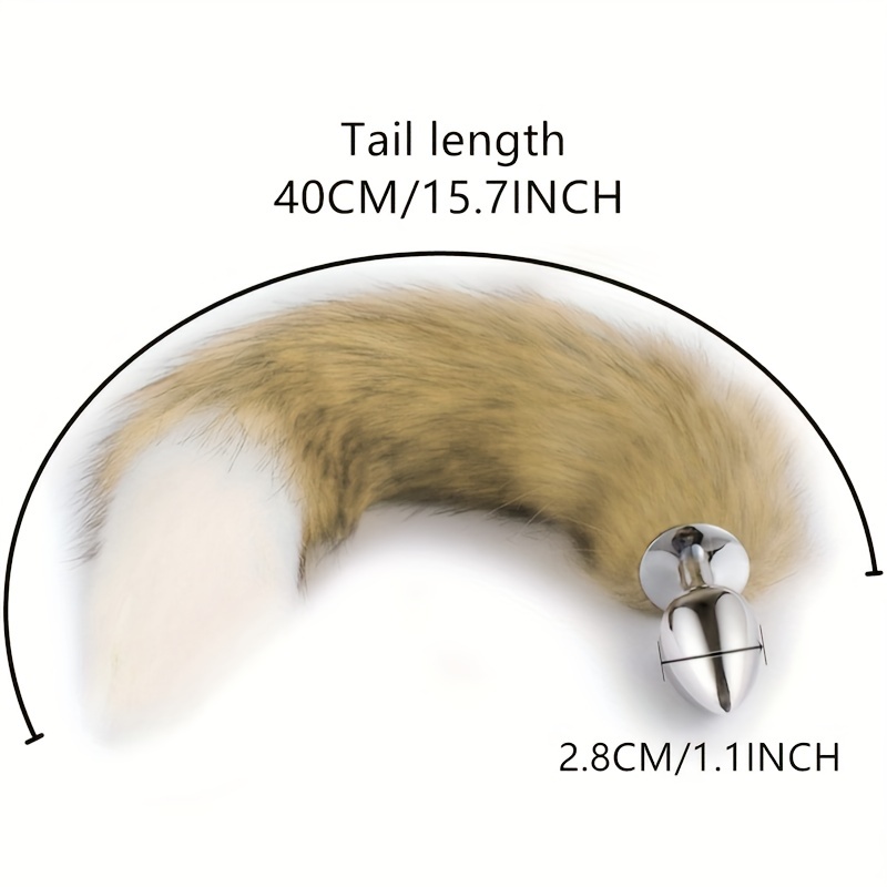 Fox Tail Metal Butt Plug - 8.9 Inch