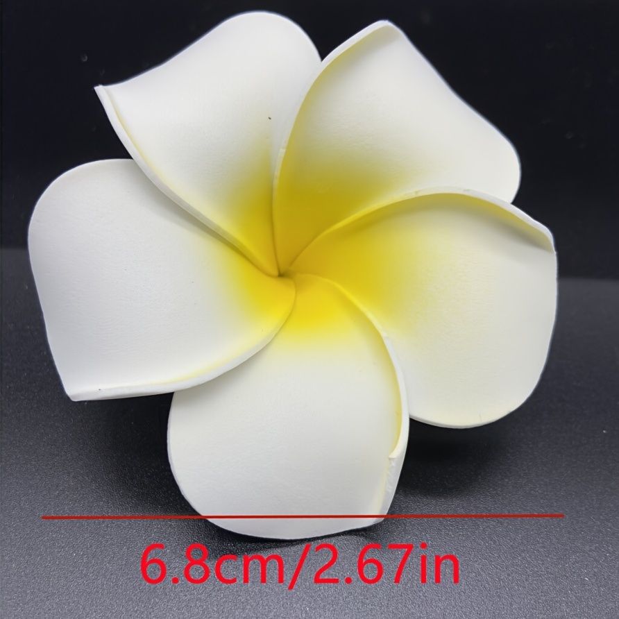 50pcs 2 68in Artificial Flower With Clips White Hawaiian Artificial Flower  Hair Clips Artificial Floral For Diy Home Beach Wedding Party Decoration -  Home & Kitchen - Temu