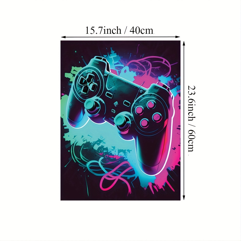 Art Poster Gaming Controller Neon Playstation