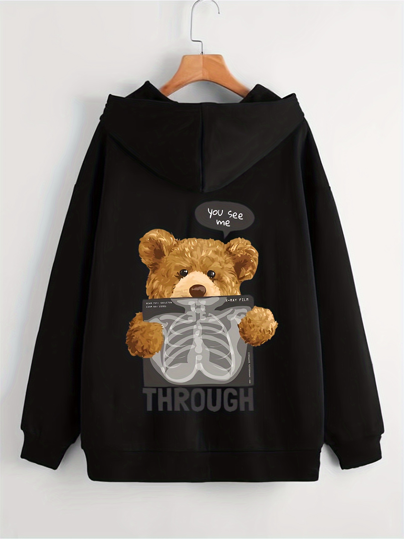 YOURS Plus Size Black Teddy Hooded Jacket