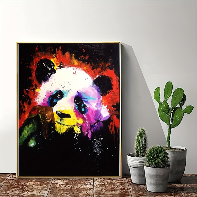 1pc DIY Big Panda Pattern Diamond Painting Set, Mosaic Decorative Craft  Wall Art, Home Decor, 11.81inchx15.75inch Frameless 5D Diamond Painting  Kits F