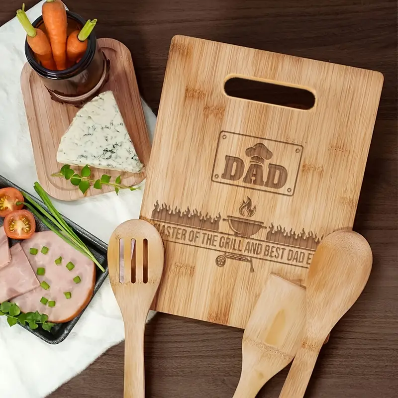 Dad Cutting Board Master Of The Grill And Best Dad Ever Dad - Temu