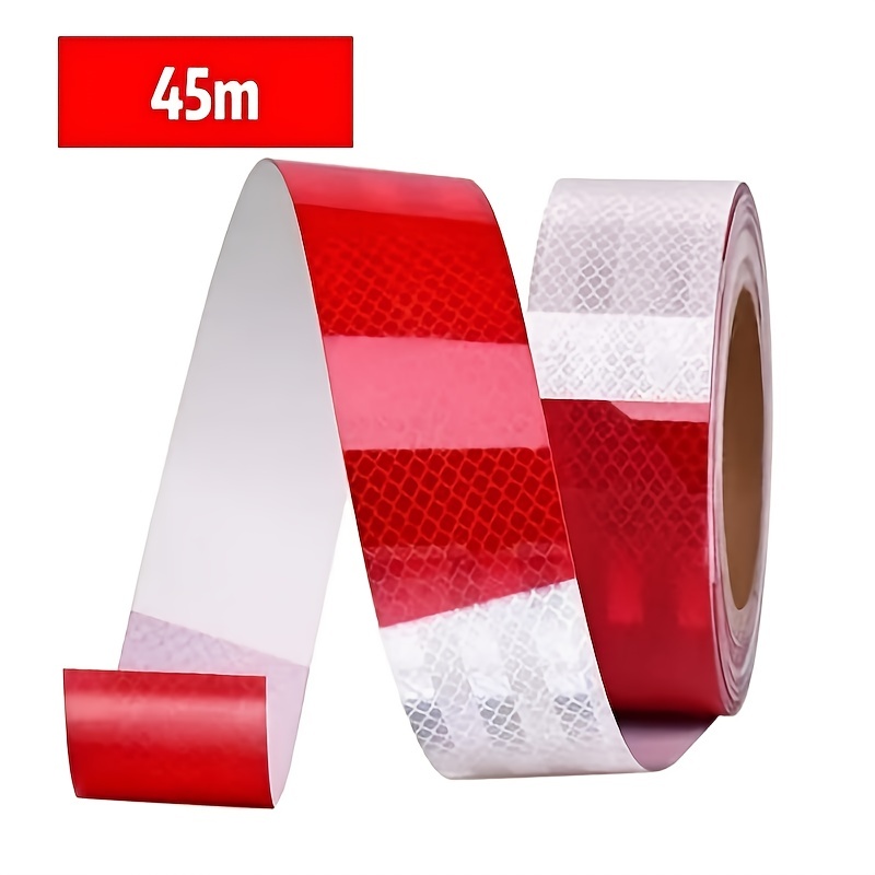  50 Pcs Warning Reflective Stickers Assortment Outdoor  Waterproof Reflective Tape Safety Reflective Stickers 12x325Inch Driveway  Reflectors Stickers Night Visibility Adhesive Sticker