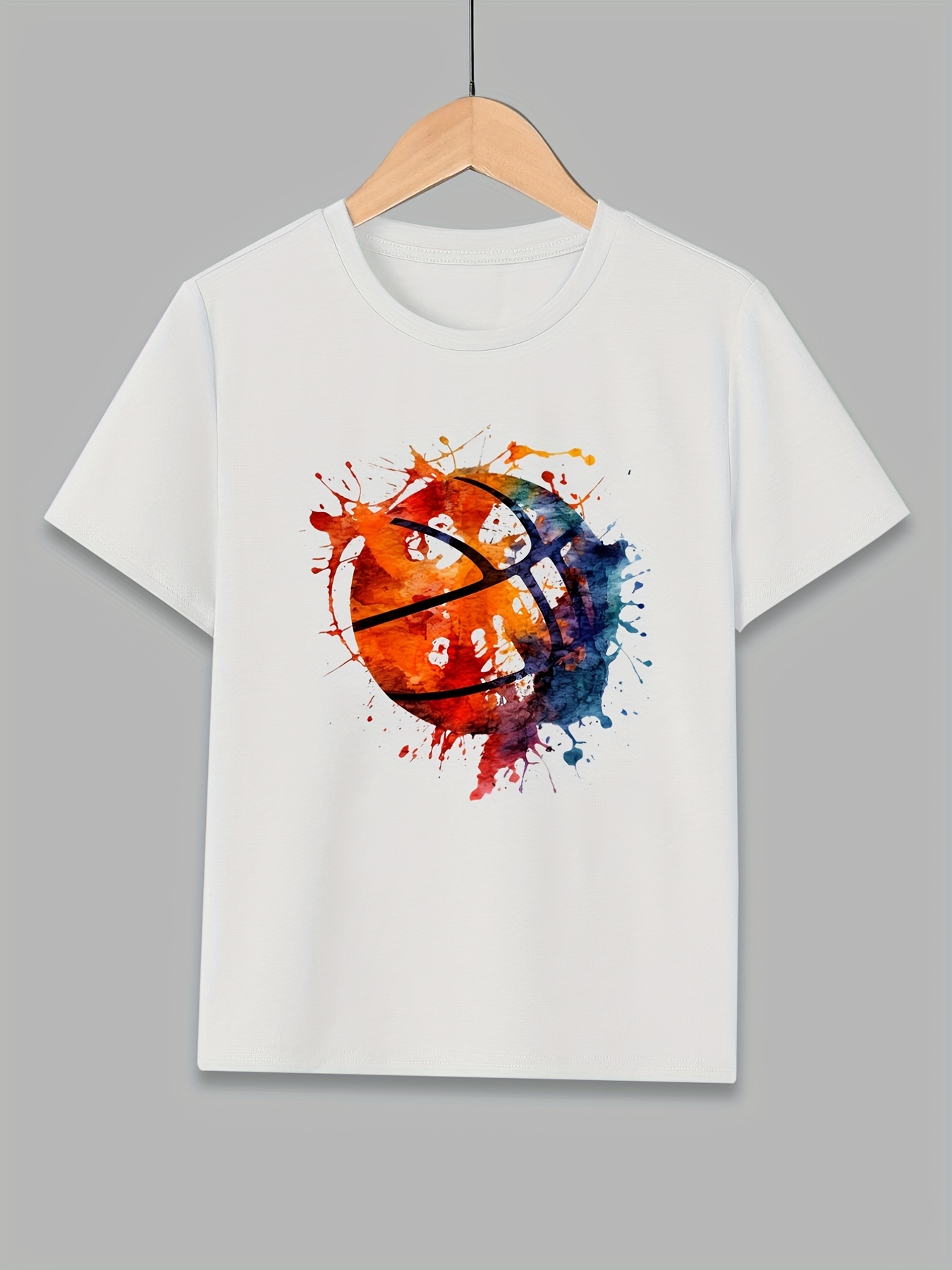 Camisetas Moda Estampado Baloncesto Niños: ¡ropa Verano - Temu