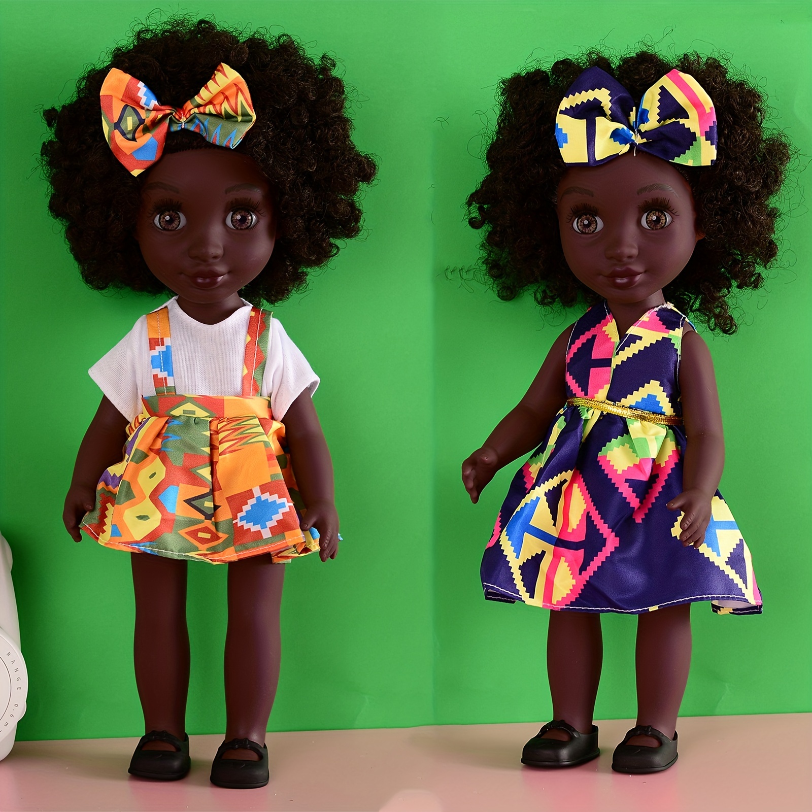 35,56 Cm Poupée Noire Poupée Afro-Américaine, Corps En Vinyle Complet Avec  Cheveux Bouclés Noirs, Pour Les Filles Âgées De 3 Ans Et Plus - Meilleur