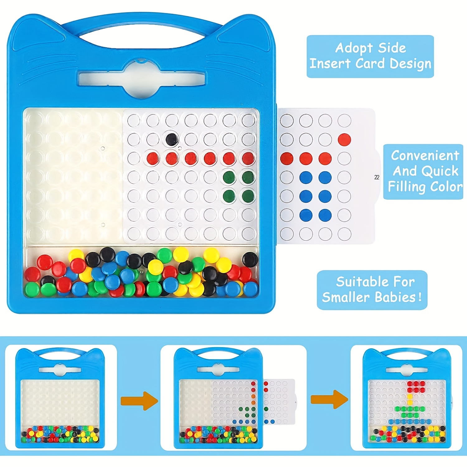 Kids Toys Magnetic Drawing Board: Magnetic Dots Board Travel Toys