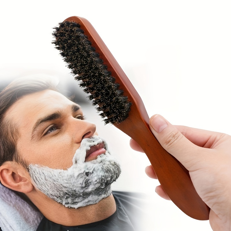 1pcs Vintage Horse Hair Beard Brush Haircut Brush Broken Hair Sweeping Hair  Brush