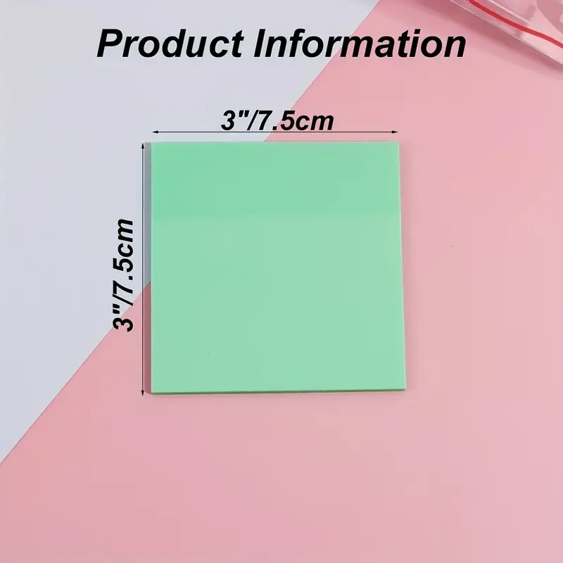 Transparent Sticky Notes Pads 3x3” /3x3.54”clear Sticky Tabs - Temu