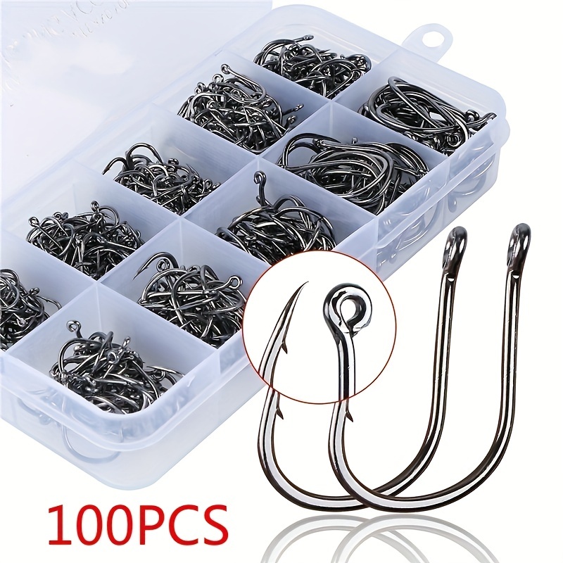 Carp Fishing Hooks Ooks Black Nickel For Fishing Accessories 3 100pcs 