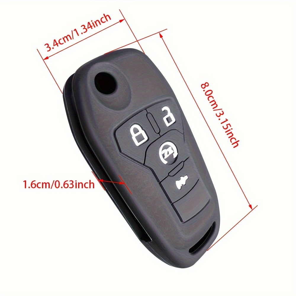 Silicone Remote Car Key Case Holder Key Cover Ford Fusion - Temu
