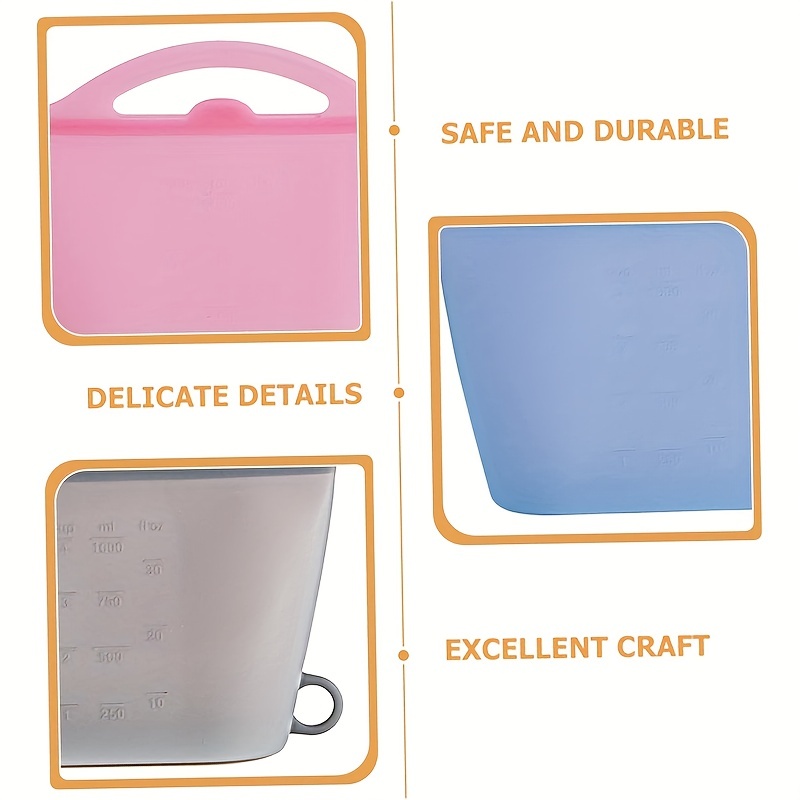 Silicone Reusable Storage Bag With Handle, Leak Proof Freezer Bag