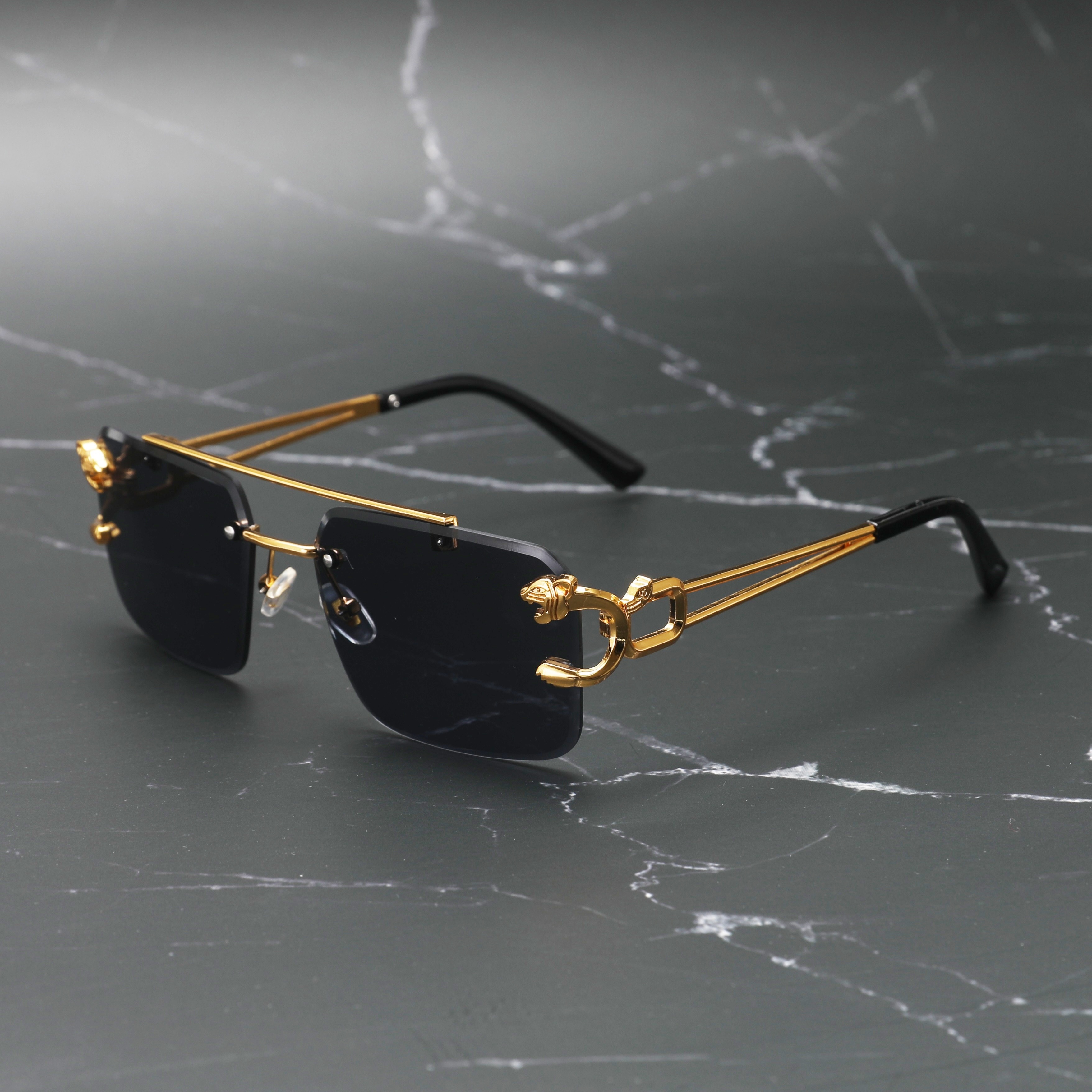 Ensarjoe Men's Tinted Square Rimless Fashion Glasses - Temu