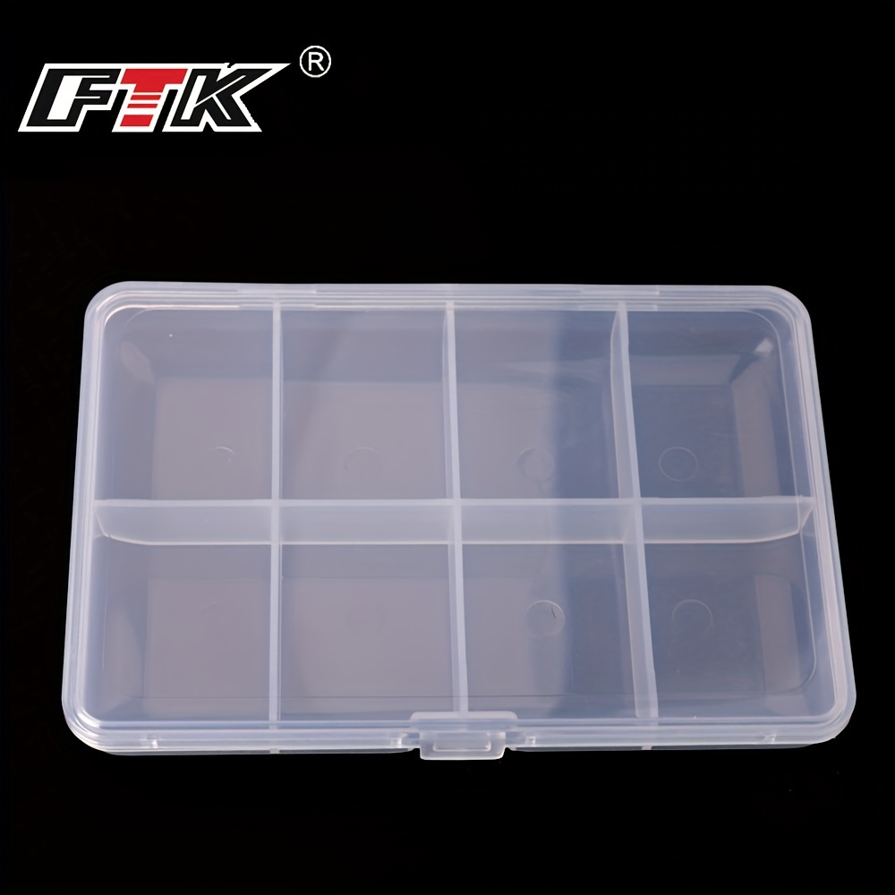 Portable Fishing Tackle Box With Detachable Dividers - 5 Grids For