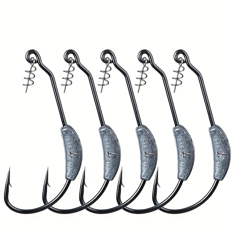 5-Piece Crank Head Fishing Hook Set - 2g, 3g, 4g, 5g, 7g, 9g - Perfect for  Fishing Tackle!