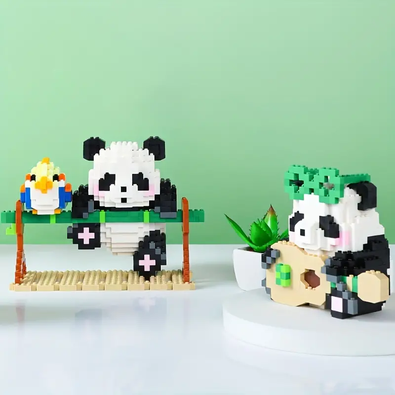 Blocos De Construção Da Série Panda, Enfeites De Desenhos Animados De  Quebra-cabeça De Artesanato De Panda, Enfeites De Bonecas Fofos - Temu  Portugal