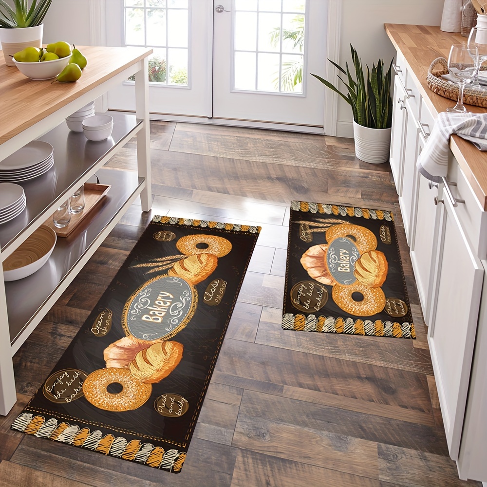 2pcs Juego Alfombras Cocina Suave Alfombra Impresión En - Temu Mexico