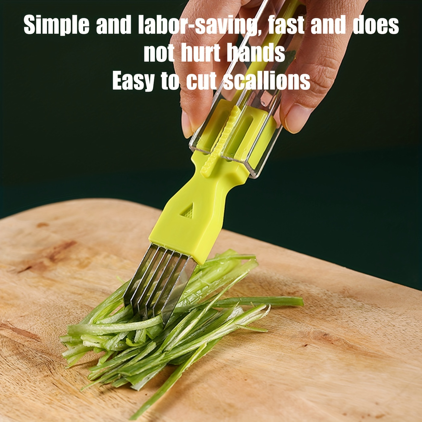 Stainless Steel 2-in-1 Scallion And Onion Slicer - Efficiently Shred Green  Onions And Vegetables For Healthy Meals - Temu