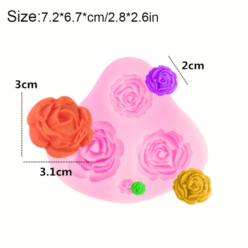 Food Grade Rose Flower Silicone Mold DIY Handmade