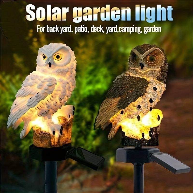 1pc Figure de hibou Lumières solaires LED décorations - Temu Canada