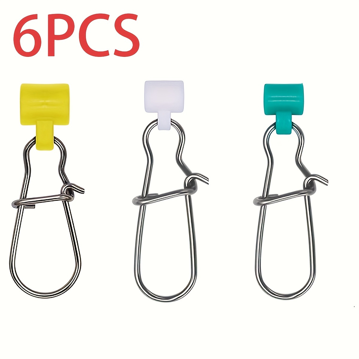 6pcs Fishing Sinker Slides, Duo Lock Snaps Connectors With Plastic Head  Reinforced Pin, Fishing Supplies Fishing Tackle Accessories