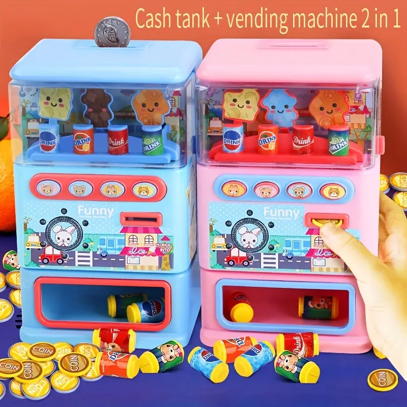 Beverage Vending Machine Toys With 12