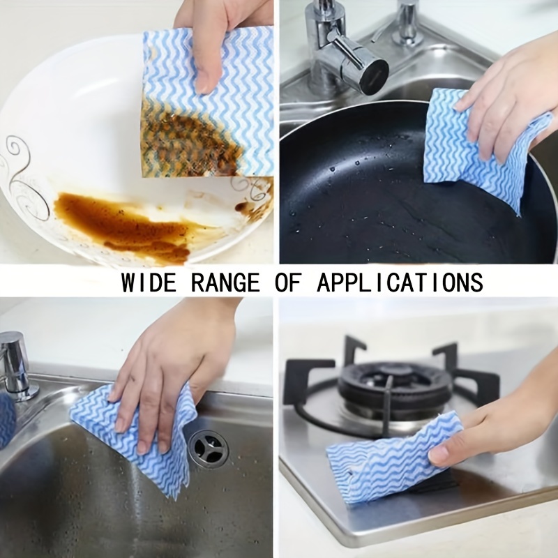 50Pcs/Roll Disposable Dish Cloth Home Cleaning Towels Kitchen Housework  Dish Cleaning Cloths Wiping Pad Absorbent Dry Quickly Dishcloth Bathroom