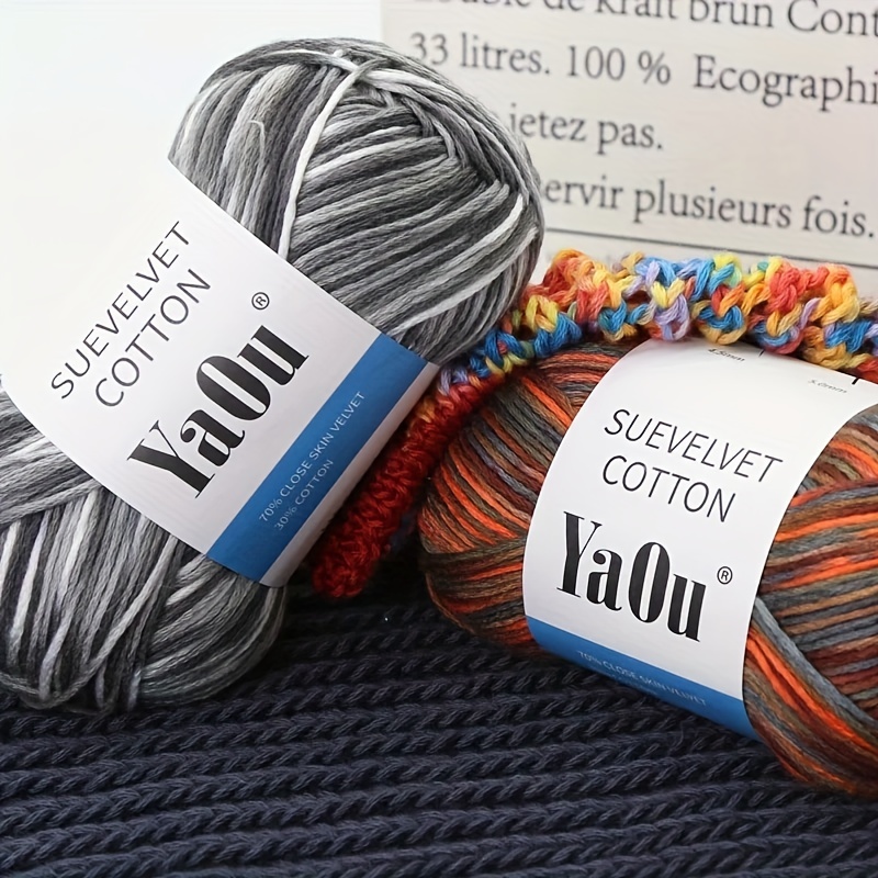 Rainbow Wool Yarn Wool Graded Multicolor Soft Yarn For - Temu