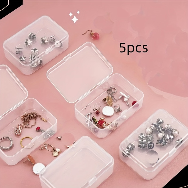 Mini Storage Box, Transparent Square Dustproof Plastic Box