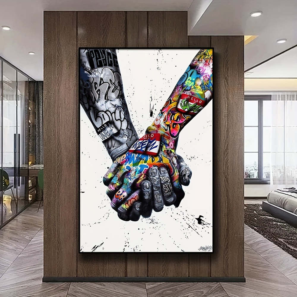 Canvas Painting Graffiti Street art urban wall decor large size 