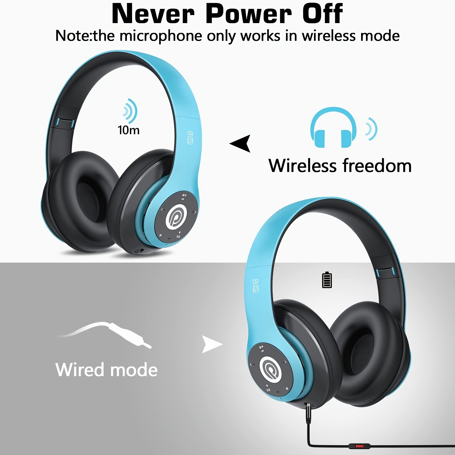 8s wireless headphones