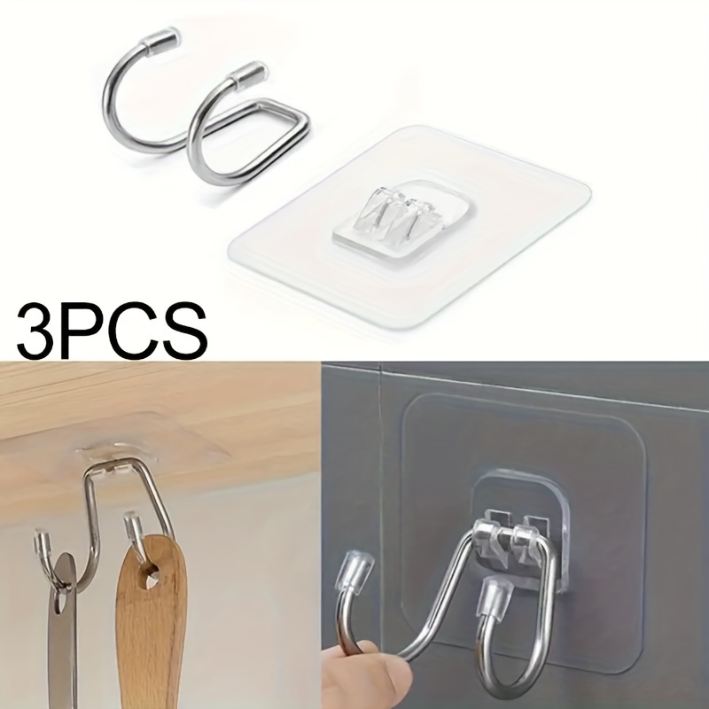 33lbs Adhesive Sticky Hooks for Hanging on Wall or Ceiling, Heavy