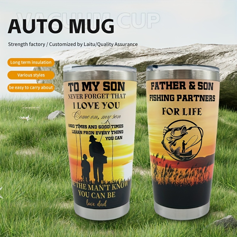 Father And Son Fishing Personalized Tumbler Cup To My Son Tumbler