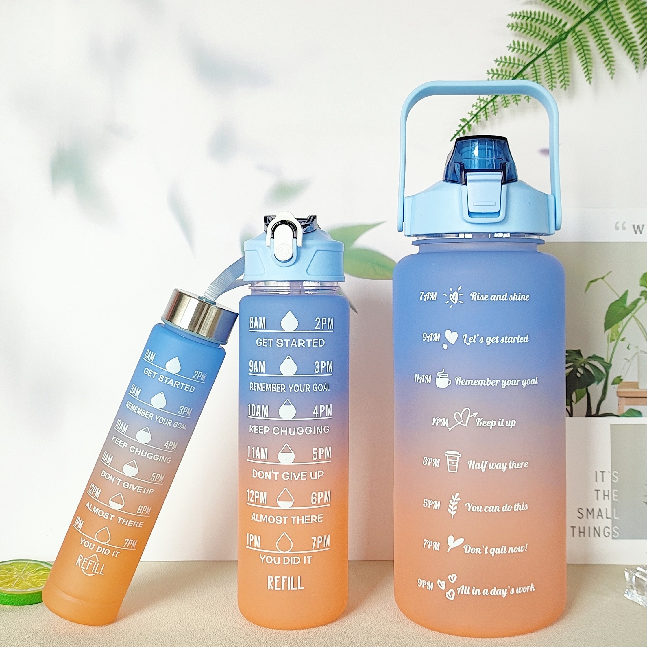 Stay Hydrated On the go: Gradient Color Motivational Sports - Temu