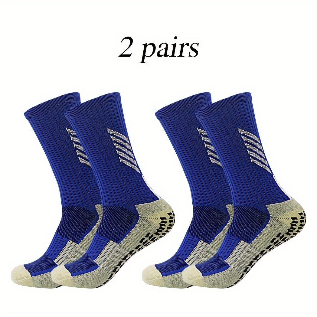 2 Pairs Non Slip Breathable Soccer Socks