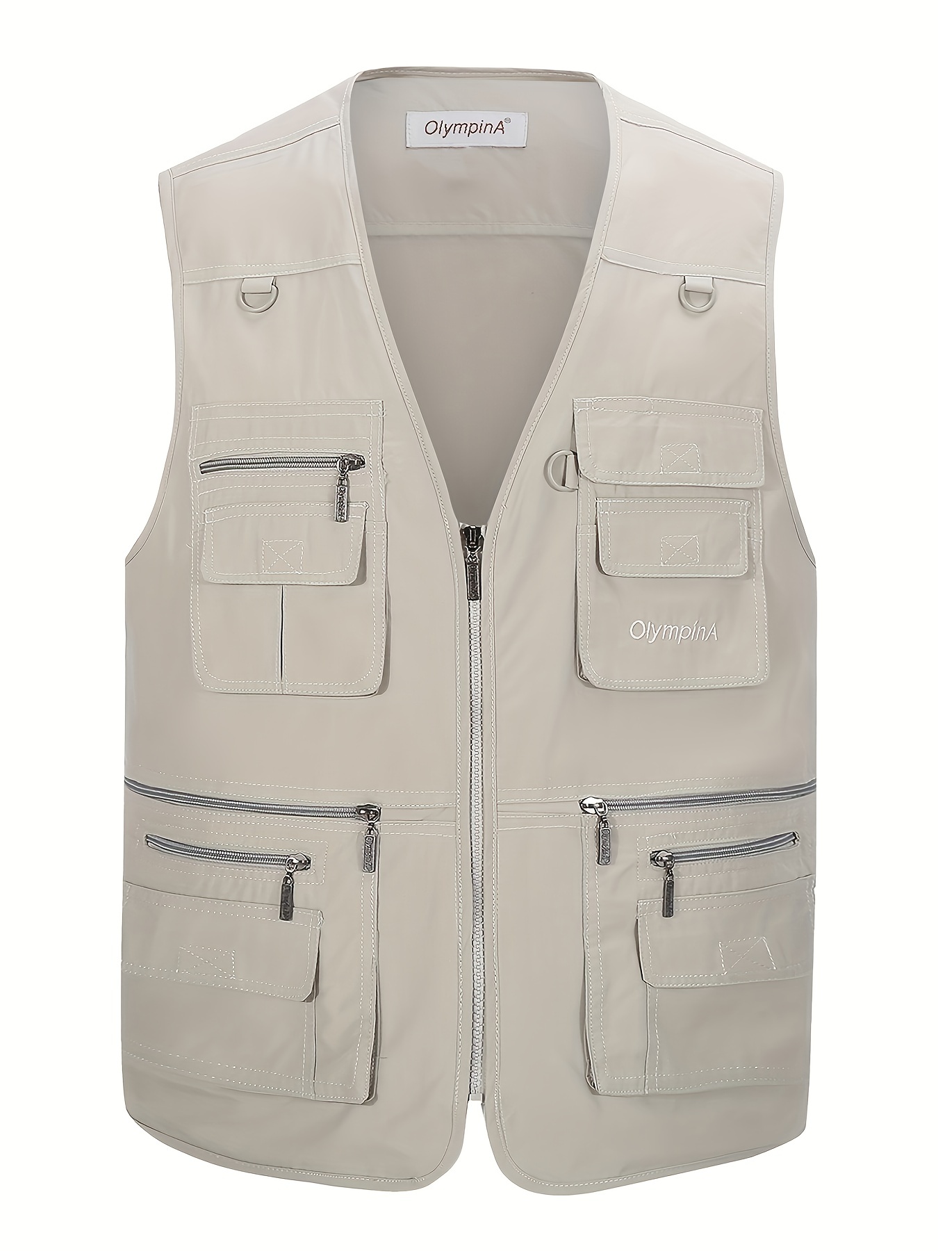 Women Fishing Cargo Vest Casual Safari Waistcoat Solid Color