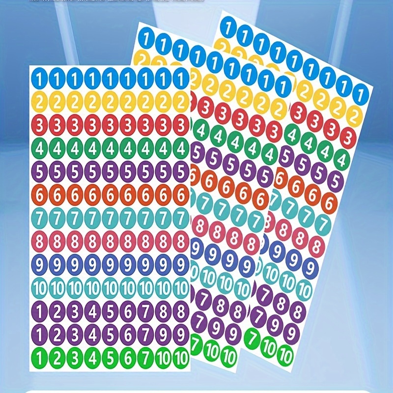 Pegatinas de números autoadhesivas, etiquetas de números