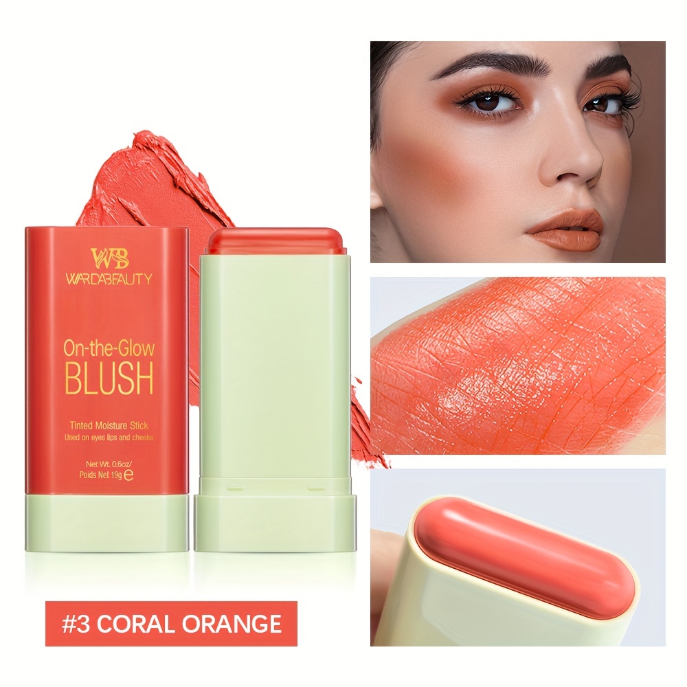 Smooth Blush Cream Stick 3 Matte Contouring Rouge for Nude Makeup