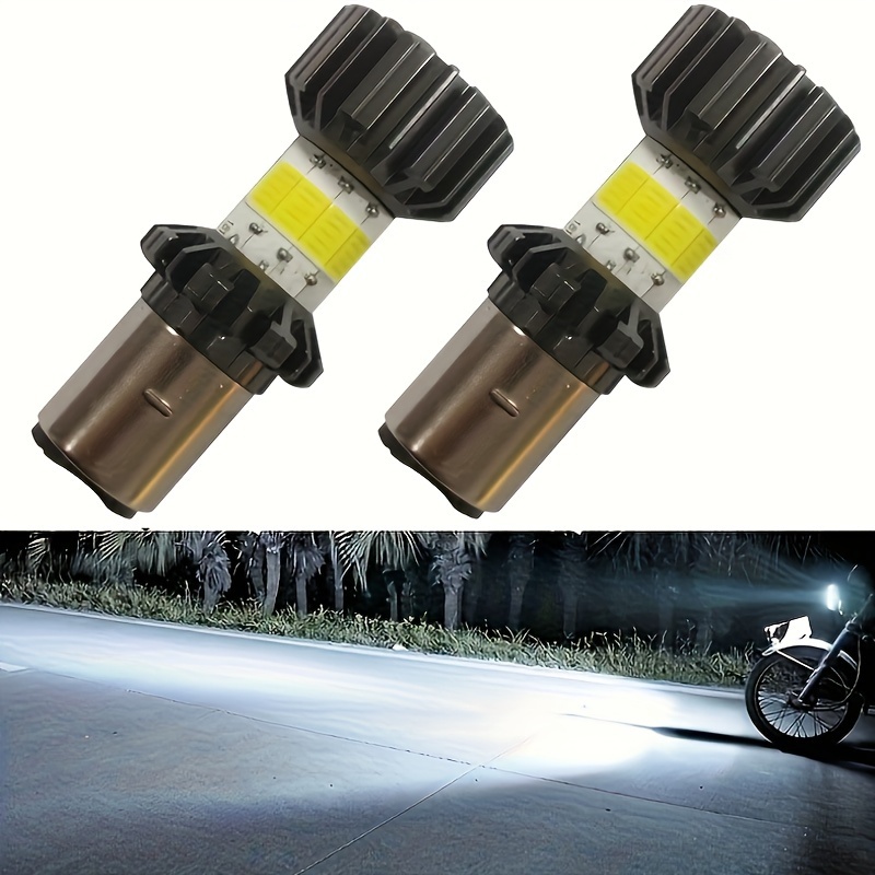 H6 BA20D 8 LED Scooter Motorcycle Headlight Bulb Hi/Low 80W Light Dual  Contact