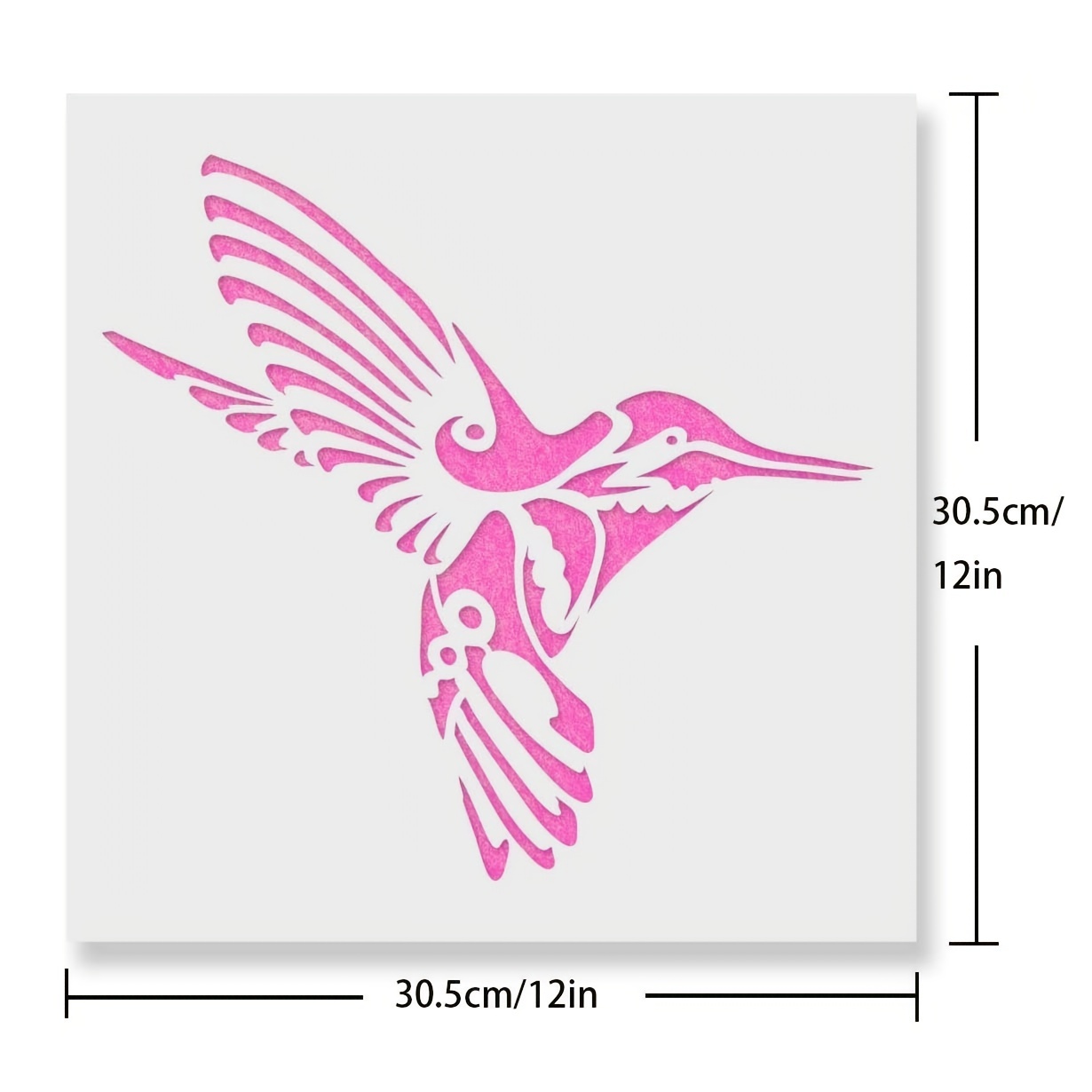 Plantilla / stencil a4 - colibrí