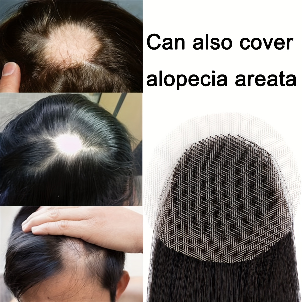 100 human hair lace front extensions invisible natural look straight hair pieces for alopecia areata coverage unisex adult suitable for all hair types   relax elegant straight hair realistic   details 2