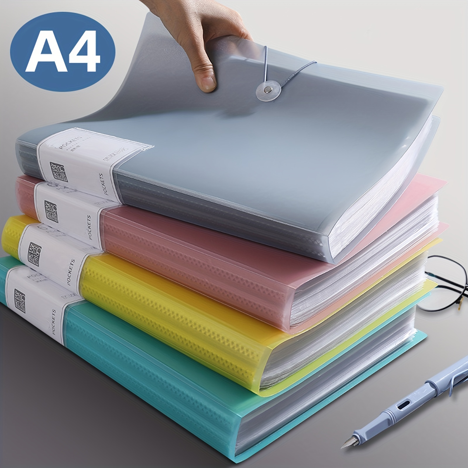 A4 40 Pages Document Folder Multi layer Insert File Folder - Temu