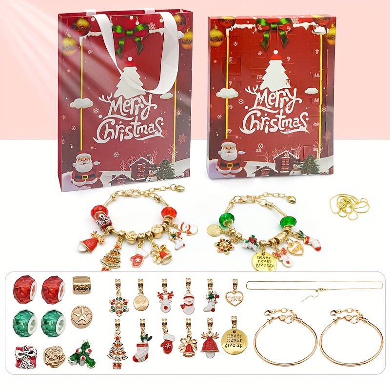 Christmas Advent Calendar Bracelet Diy Jewelry Charm - Temu