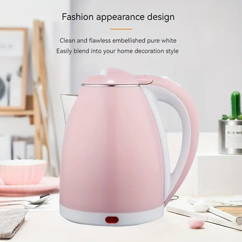 Eu Plug Electric Kettle, Cordless Pot, Portable Electric Kettle, Double  Layer Anti Scalding Hot Pot, 1500 Watt Strong Fast Boiling Pot, Water  Pot,electric Tea Pot, With Boiling Dry Protection, With Inner Steel