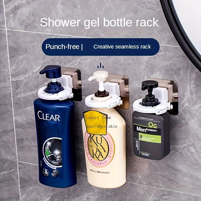 1pc Punch-free Shower Gel Organizer, Shampoo & Soap Holder, Bathroom Hand  Wash Bottles Rack