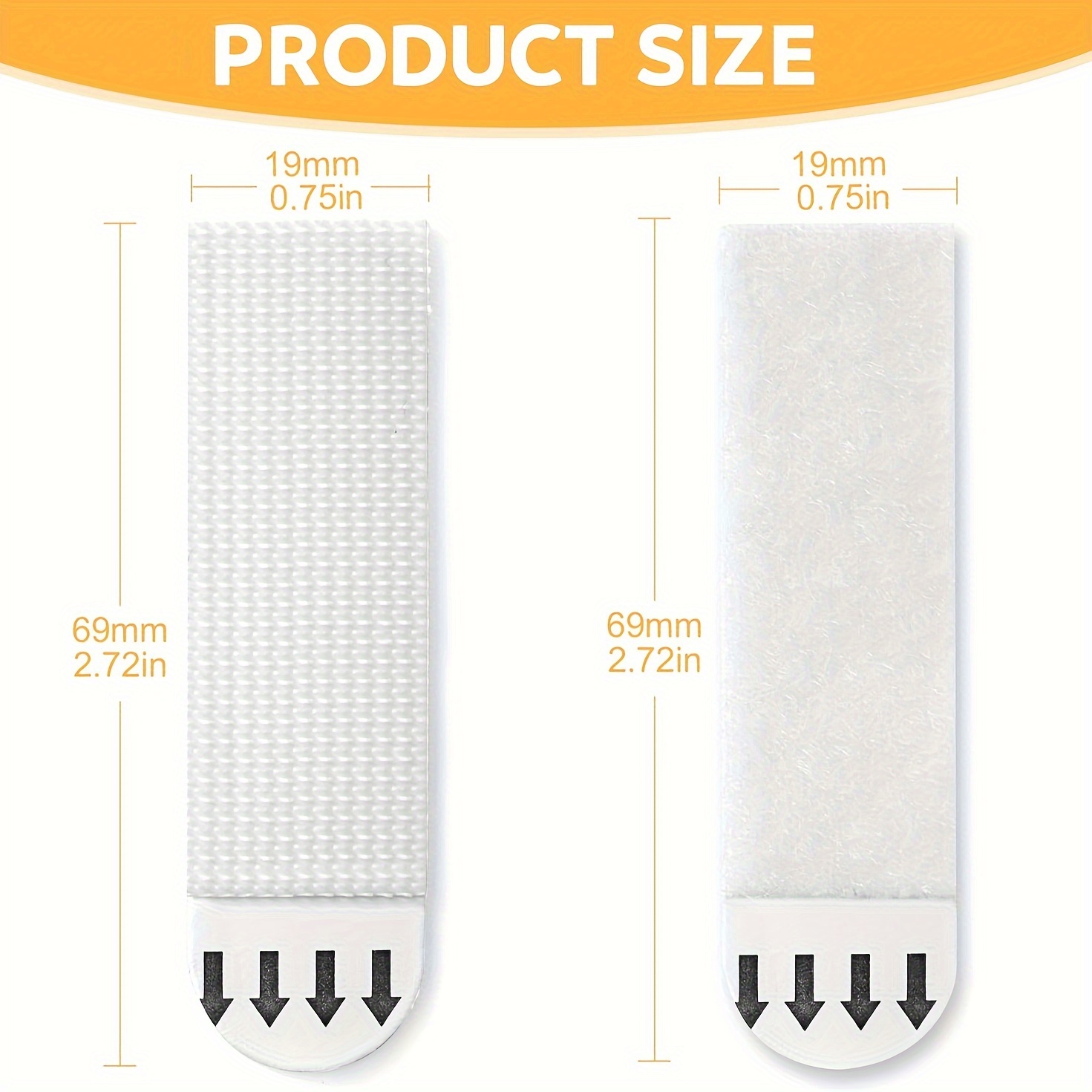 TEMU Picture Hanging Strips Heavy Duty, 64-pairs(128 Strips)sticky Picture Hangers For Walls, Hanging Pictures Without Nail, No Nails Refill Adhesive