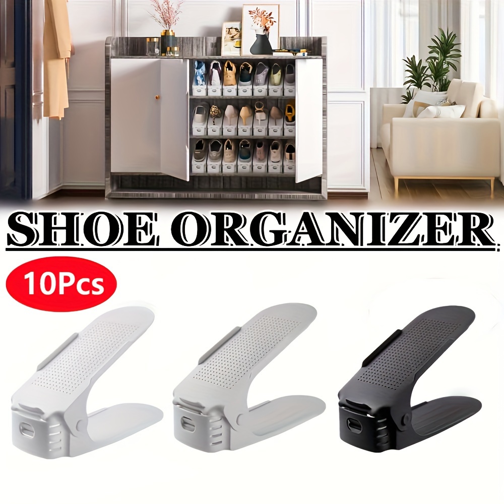 Shoe Slot Storage Organizer, Adjustable Plastic Shoe Rack, Double Layer Shoe  Rack, Shoe Stacker, Space Saving Shoe Storage And Organization For Dorm,  Bedroom, Closet, Entryway, Bathroom - Temu