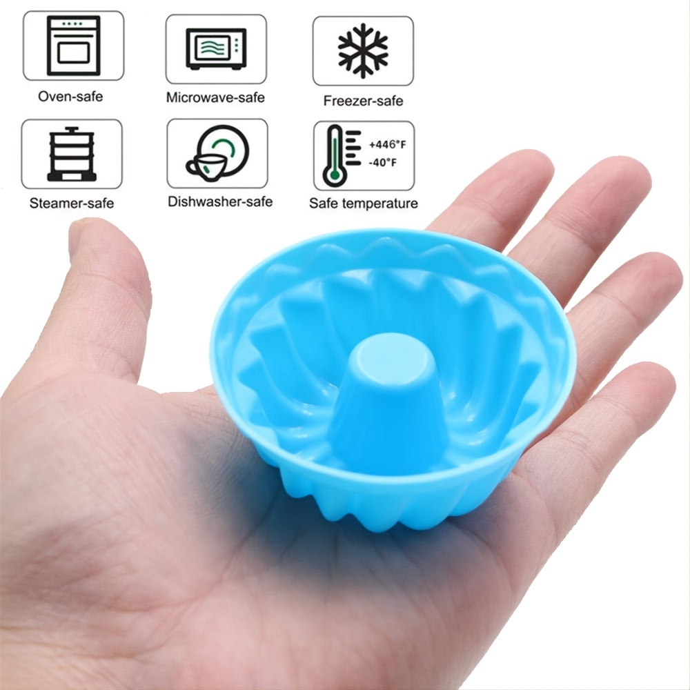 Tohuu Silicone Cupcake Liners Heat Resistant Silicone Cupcake Molds  Multi-color Mini Cake Baking Mold for Children's Day Wedding Birthday  Anniversaries manner 